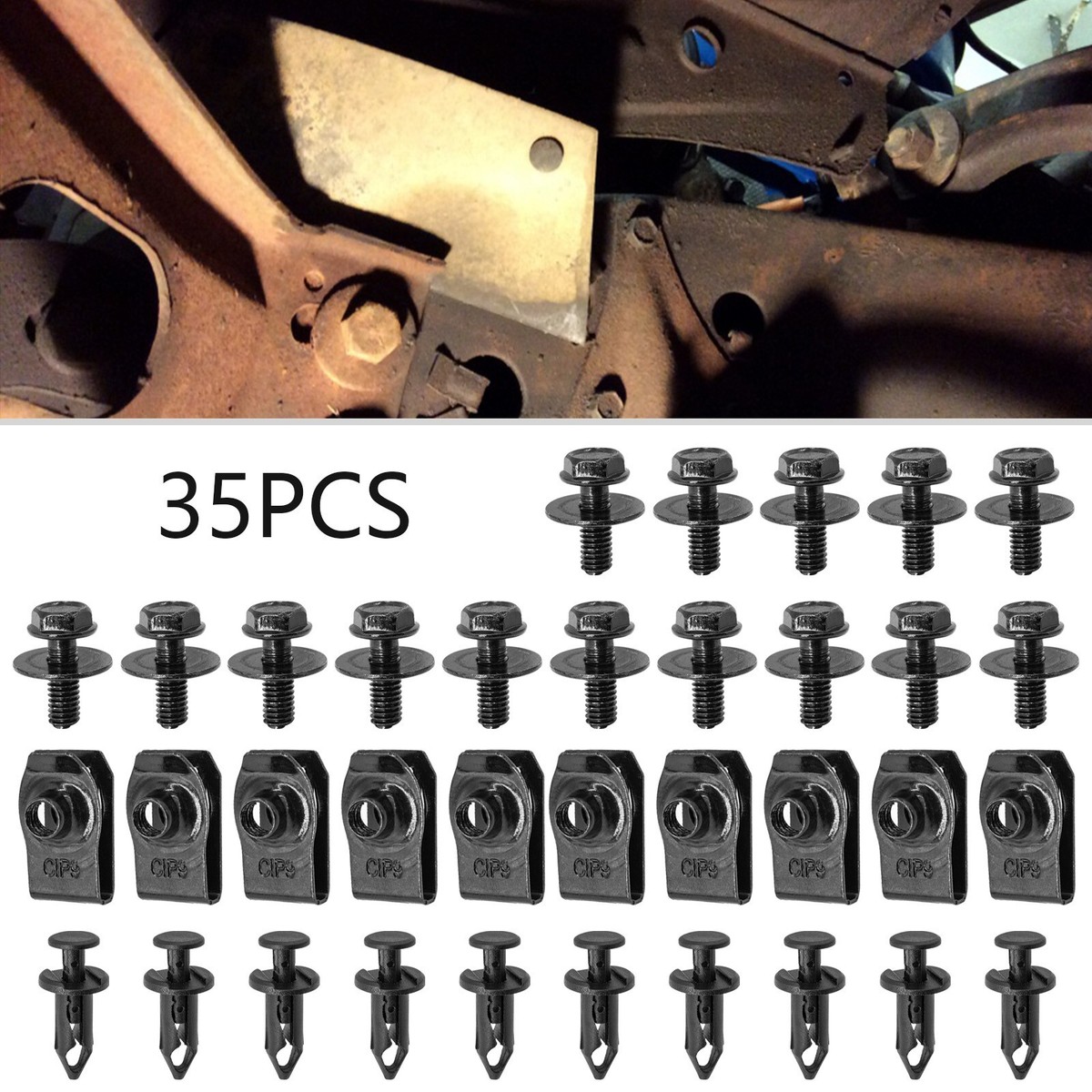 Body Bolt & Clip Kit For Subaru - Fender Liner, Splash Shield, Engine Cover Fasteners 12 thumbnail image