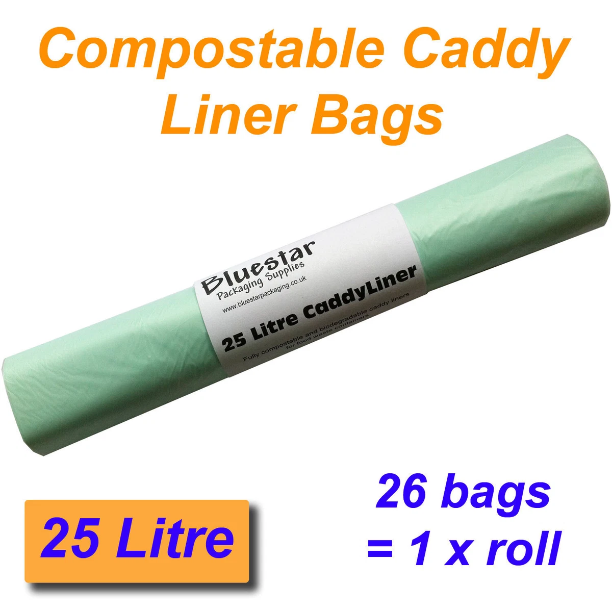 Sacchetti Per Rifiuti Biodegradabili E Compostabili For:good Da 4 Galloni – 25 Pezzi, Extra Forti E Resistenti Agli Strappi, Per Bagno E Ufficio