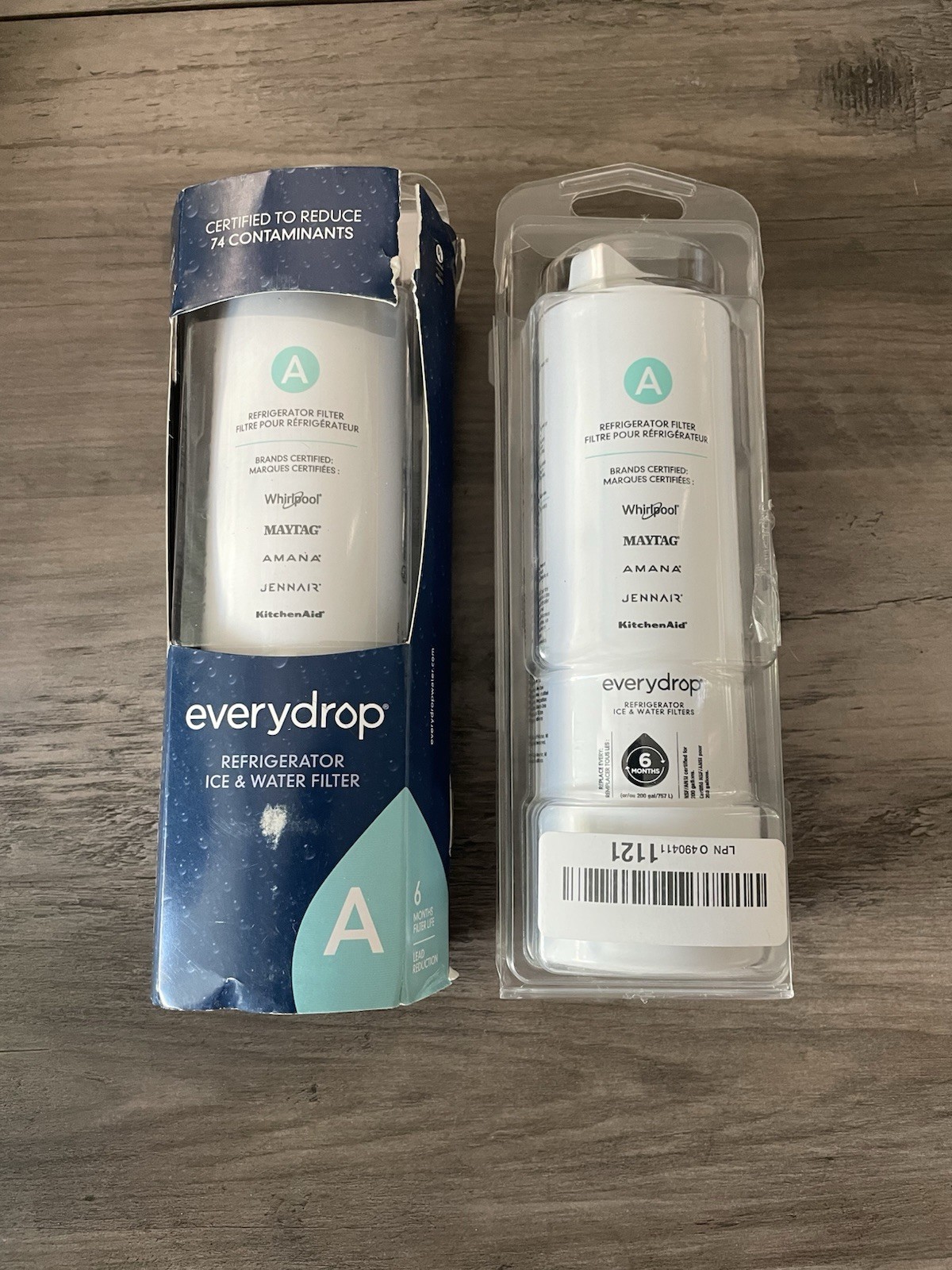EveryDrop Refrigerator Ice And Water Filter A,  EDRARXD1, 2 Pack