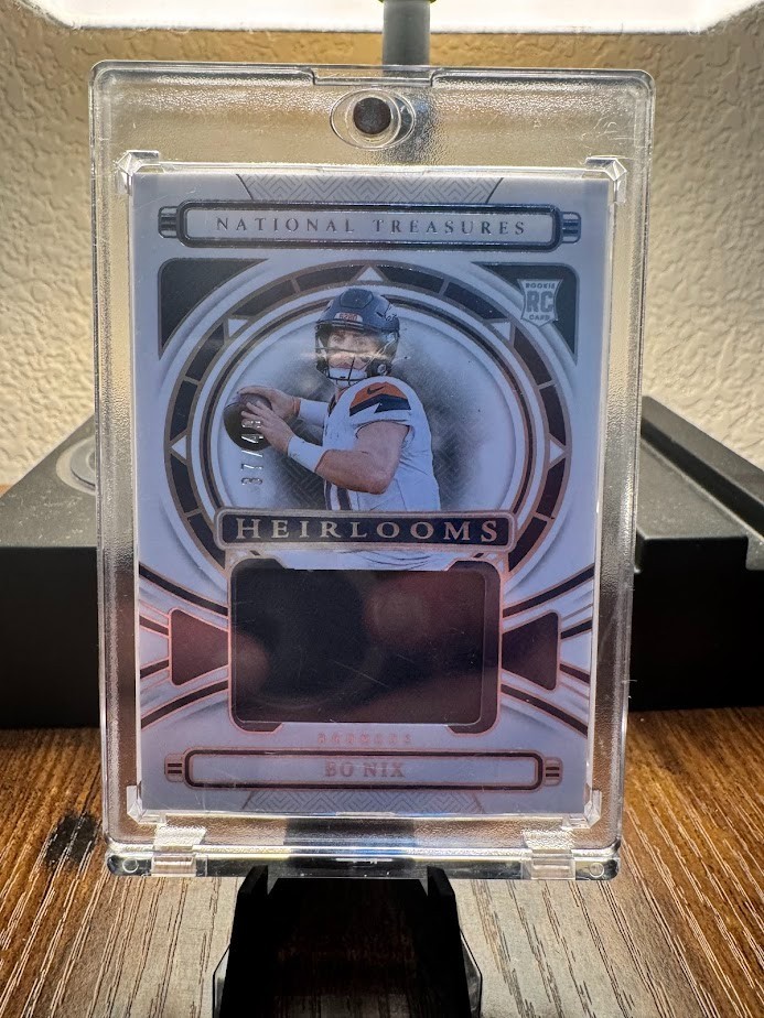 💎Bo Nix 2024 Panini National Treasures Rookie Patch 37/49 Heirlooms💎