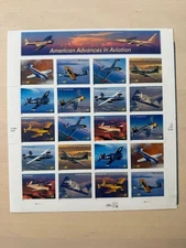Advances in Aviation Sheet of Twenty 37 Cent Postage Stamps Scott 3916-24