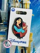 2025 Disney Parks Princess Portrait Silver Frame Mulan & Mushu OE Pin