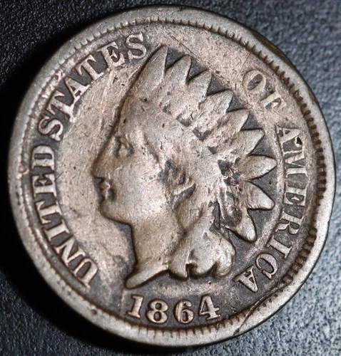 1864 INDIAN HEAD CENT - GOOD - COPPER NICKEL CN
