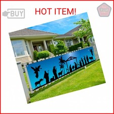 Manger Scene Religious Christmas Yard Signs-Holy Nativity Christmas Banner Large