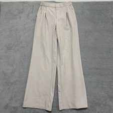 Vuori Elevation Trouser Dreamknit Pleated Pants Ecru Heather Womens XS