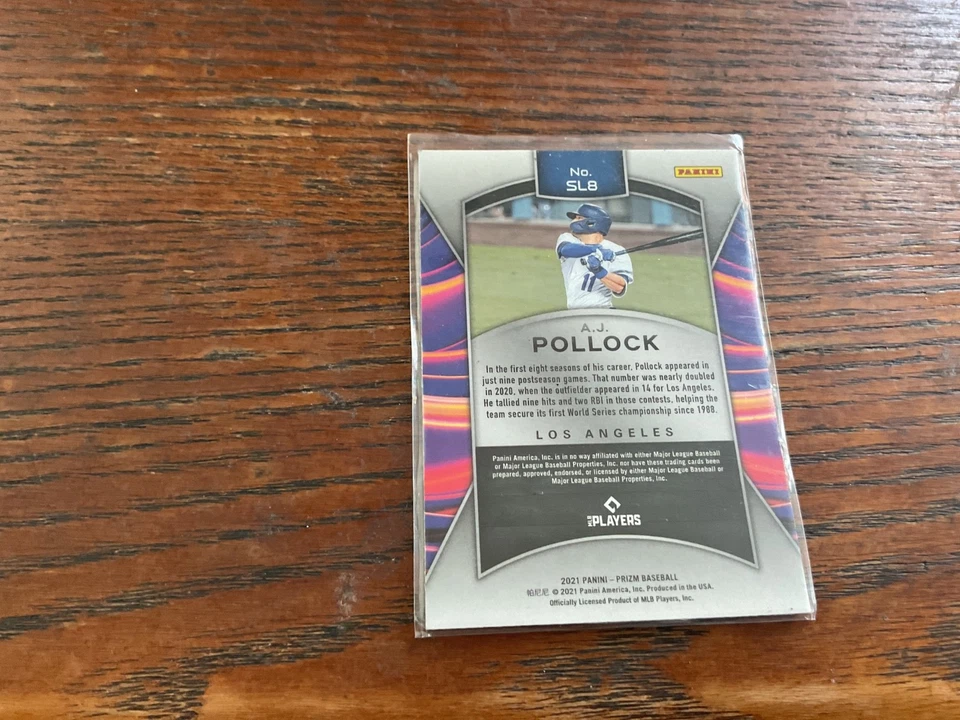 2021 Panini Prizm - Sluggers A.J. Pollock #SL8 Silver Prizm - Image 2 of 2