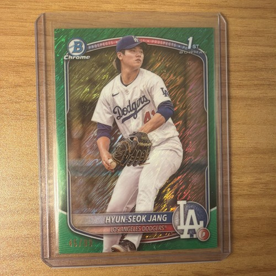 #ad 2025 Bowman Chrome Prospects Hyun Seok Jang #BCP 51 Green Shimmer Refractor... $32.99