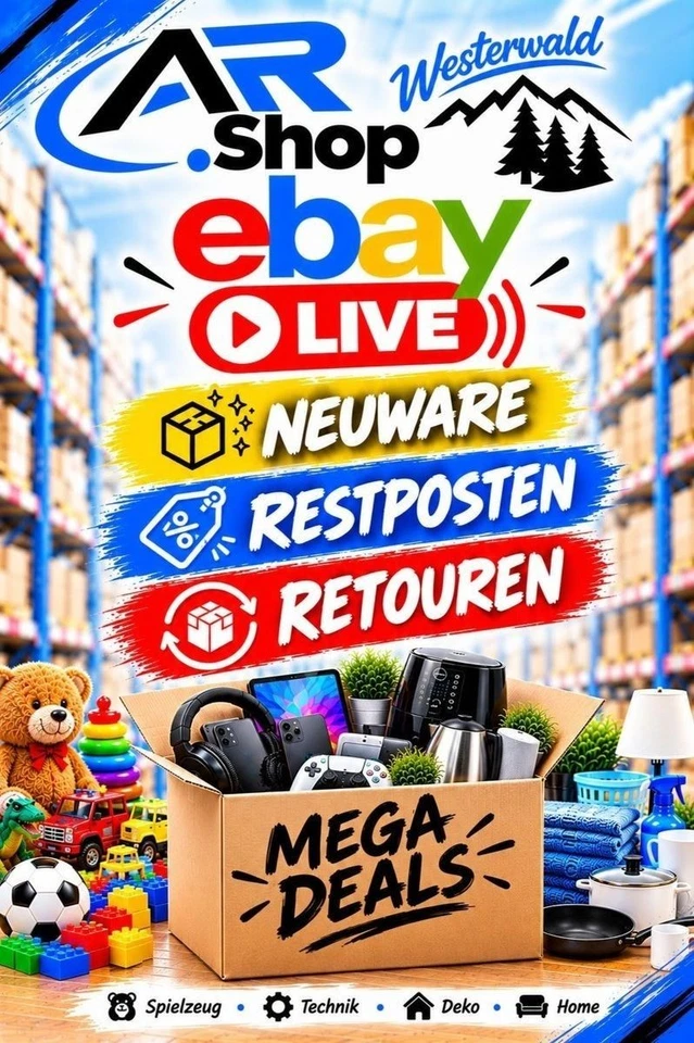 Neuware/Restposten geprüfte Retouren wie im Stream gezeigt!!!