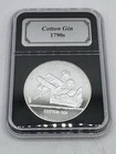 Danbury Mint American History COTTON GIN 1790’s 1 oz .999 Fine Silver With COA