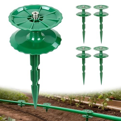 #ad 4 Pack 10 Inch Garden Hose Guide Stakes Upgraded Reinforced Disc Green 4Pcs $37.25