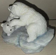 Maruri Polar Expedition Collection "Polar Bear Cubs" Porcelain Figurine 1990