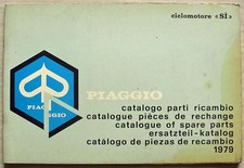 Catalogo ricambi illustrato ciclomotore PIAGGIO SI SCOOTER 1979 multilingue