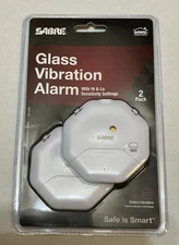 SABRE HS-GA2 Wireless Window Glass Break Vibration Detector Alarm 2 Pack