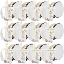 30 Pcs 4 Inch Adult Wedding Tambourines Drum Wooden Handheld Tambourine with ...