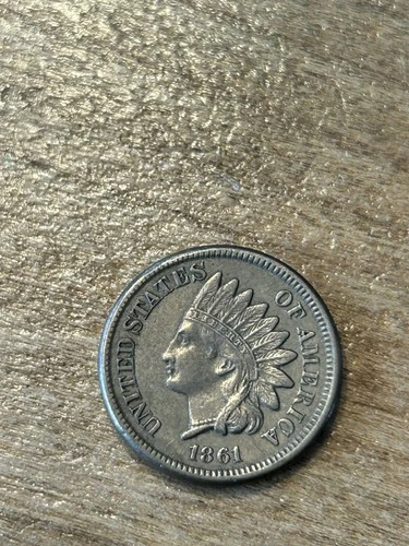1861 Indian Cent XF+