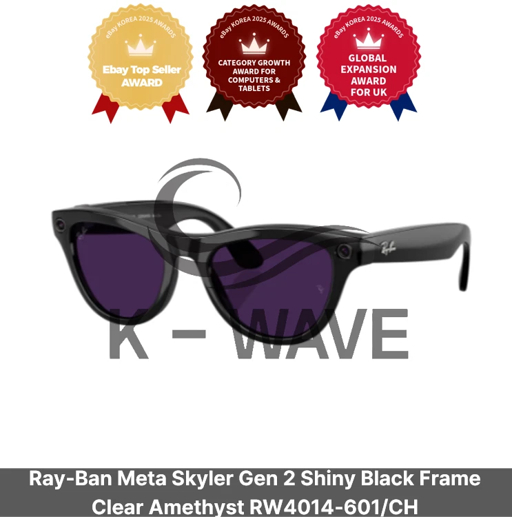 Cadre Ray-Ban Meta Skyler Gen 2 noir brillant améthyste transparente RW4014-6... - Photo 1/1