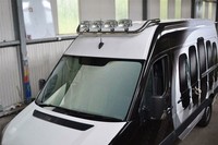 DachträGer + Leds + Spots FüR Ford Transit MK9 Medium 2021+ Hoch Edelstahl Front