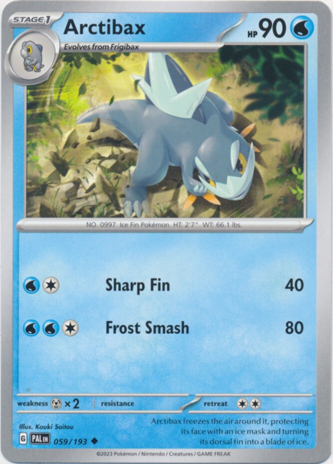 Arctibax - 059/193 - Uncommon (Near Mint) Paldea Evolved - Water Pokémon