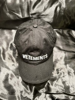 Vetements Logo Baseball Kappe Schwarz Herren Original