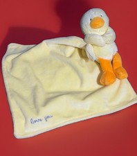 Carters Lovey Yellow Duck baby Blanket love You Rattle Duckling Lovie