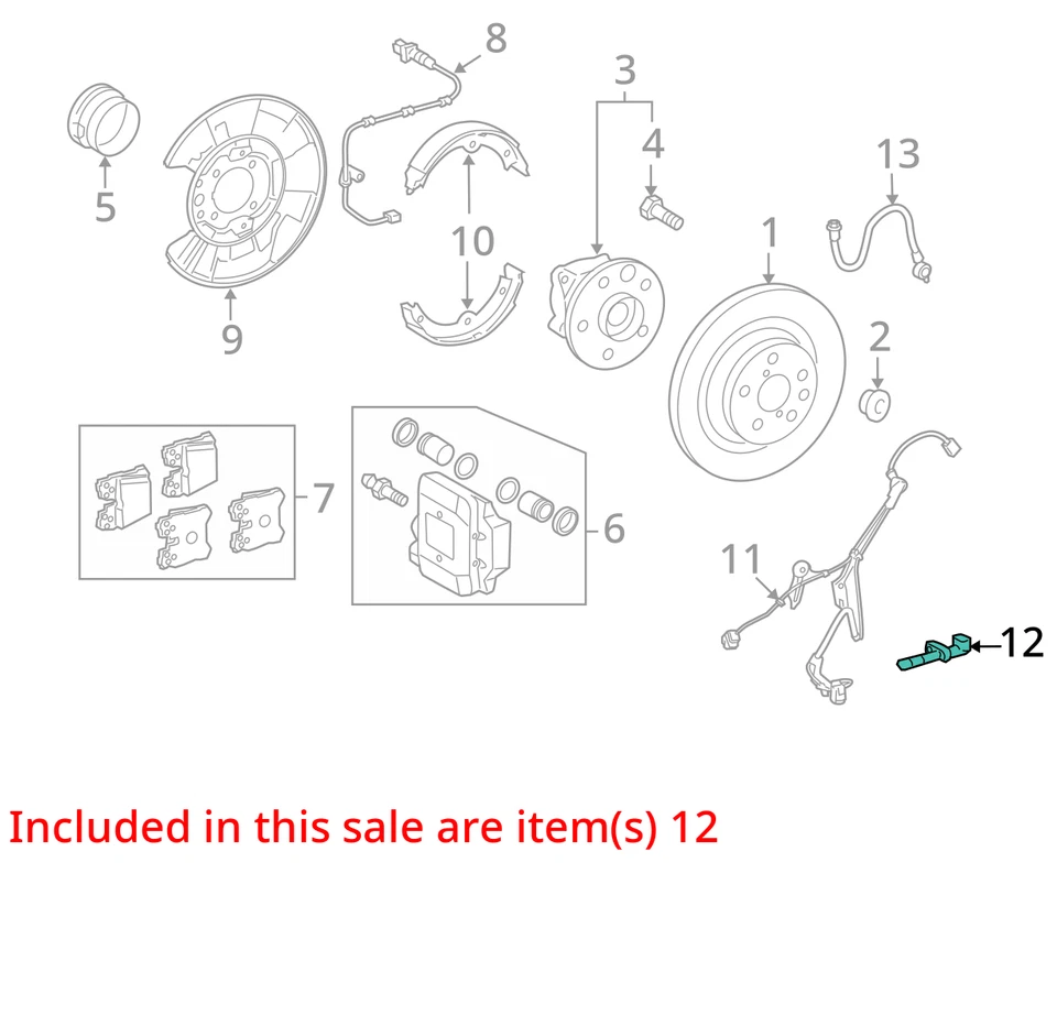 Sensor de velocidad de rueda ABS trasero derecho Lexus IS250, LS460, LS600H 89545-30070 OEM Foto 3 de 4