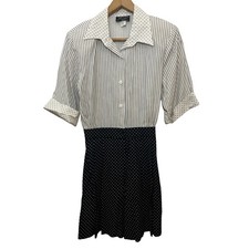 Vintage 80s 90s Stripes Polkadots Romper 9 Colorblock Casual Maximal