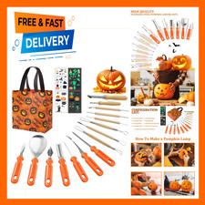 Pumpkin Carving Kit, Stainless Steel Hallowee...