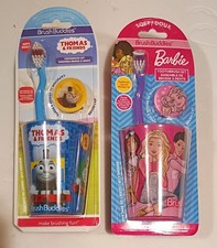 Brush Buddies Thomas Friends Barbie Toothbrush, Cap, Rising Cup - Set Of 2