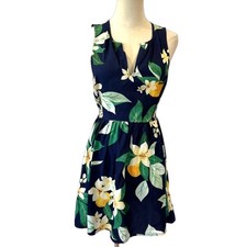 Old Navy Orange Lemon Blossom Summer Dress Sleeveless Mini XSP Petite