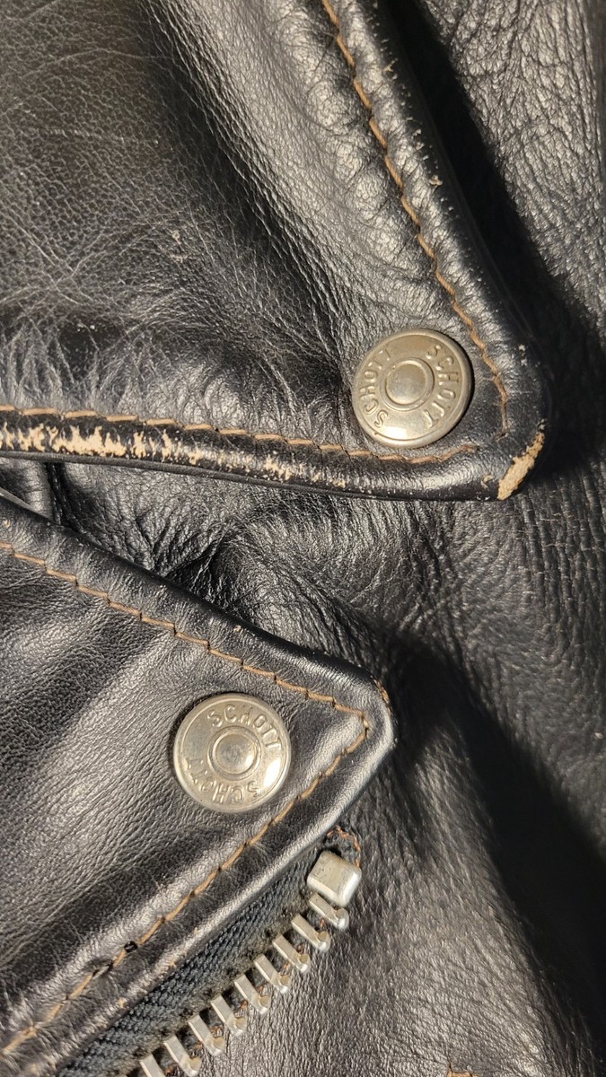 Vintage Early 80s SCHOTT Motorcycle Leather Jacket ~ Rare Unique