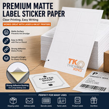 100/500 Sheets Sticker Paper Printable Strong Adhesive Mailing Shipping Labels