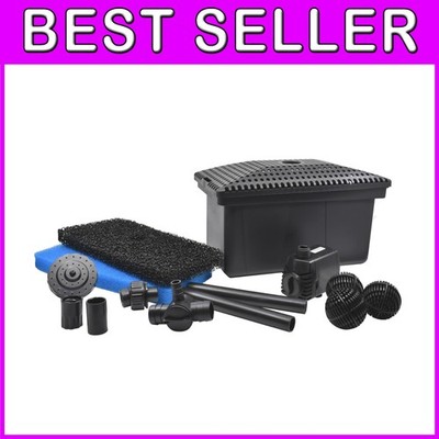 Lightweight Pond Filter Kit and Pump with Easy Installation for 500 Gal==/-