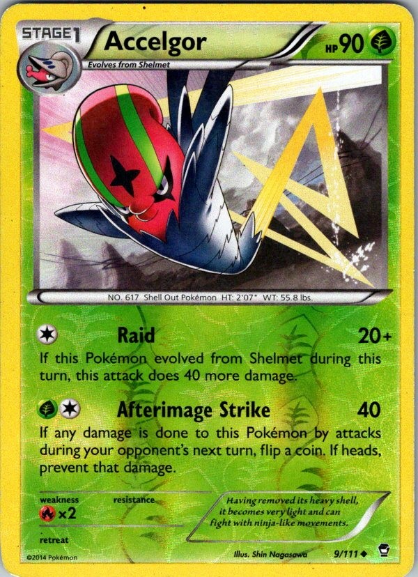 Accelgor 9/111 XY - Furious Fists Reverse Holo MP