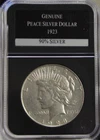 1923 S US Peace Silver Dollar $1 XF PCS Black Holder