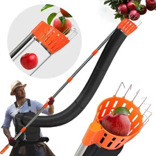 "13Ft Professional Fruit Picker with Collection Funnel and Bag - Adjustable Segm