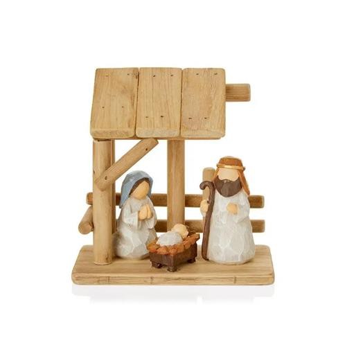 Premier Natural Nativity Scene 17cm - 3 Piece