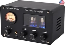 Audiophile Tube Preamplifier Audio HiFi Electric Tube Amplifier 4 Inputs 2