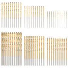 60 Pcs Small Twist Drill Bit Set 3/64"-1/8" Fully Ground Micro Drill Bits for...