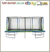Upper Bounce Mega Trampoline with Fiber Flex Enclosure System, 10' X 17'