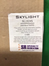 SR SPECIALTY RECREATION SKYLIGHT SL1824S SMOKE RV