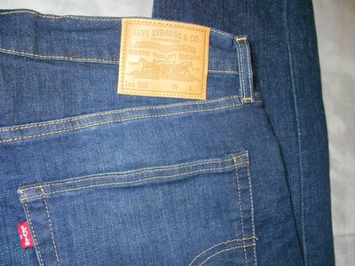 NEW LEVIS 502 TAPER jeans blue FLEX STRETCH BIG ''E'' men's mens