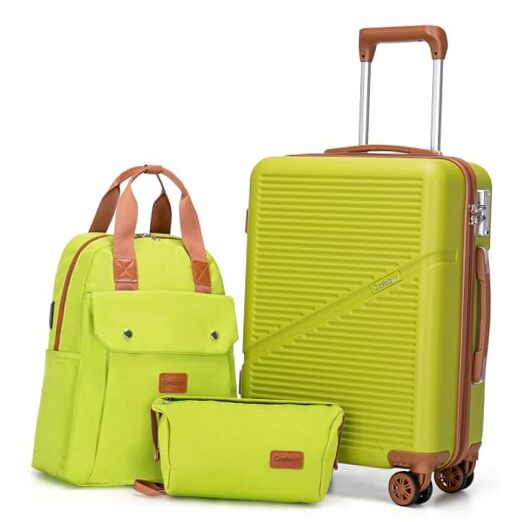 22x14x9 Airline Approved Carry On Luggage with Backpack in Olive Drab-image