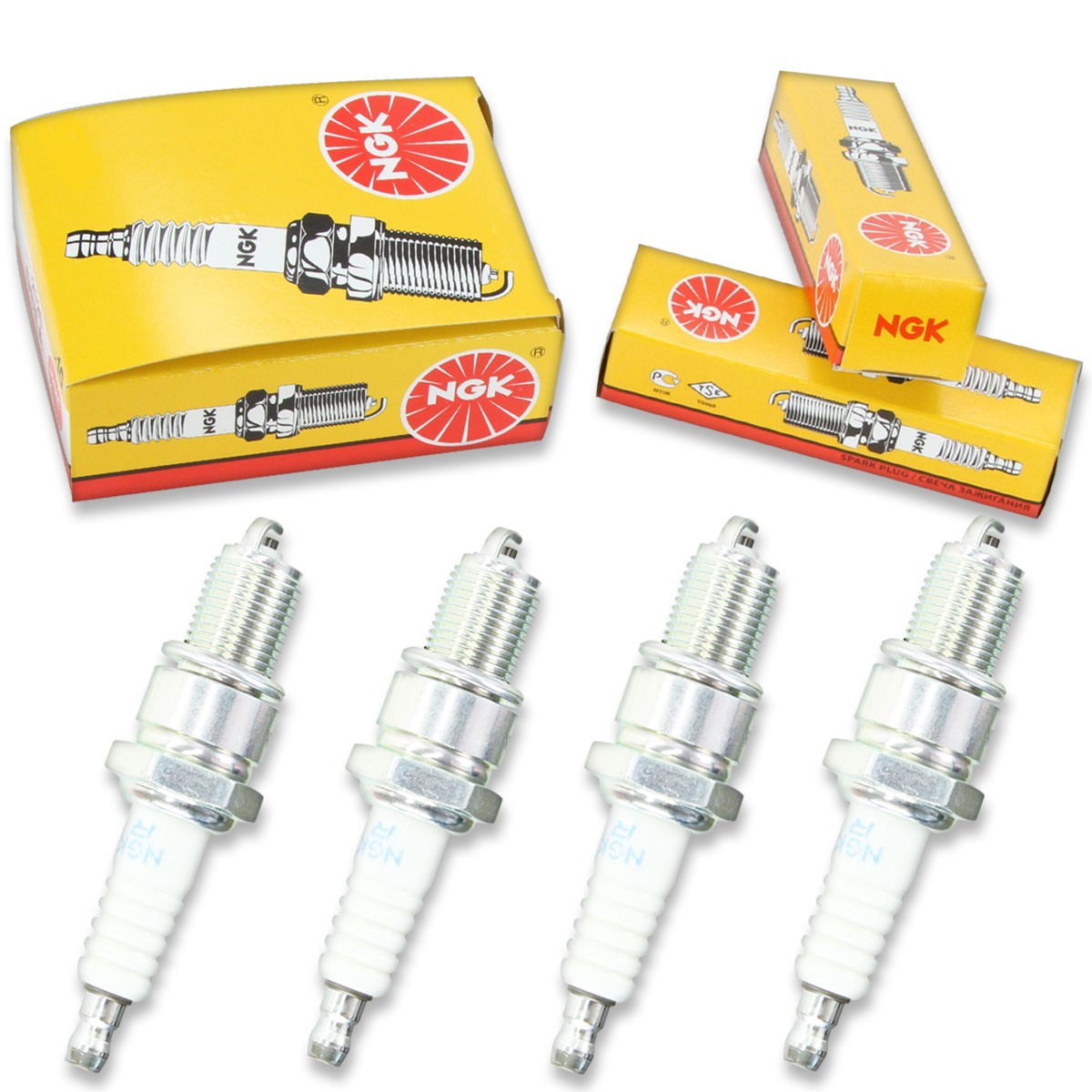 4 pcs NGK Standard Spark Plugs for 1974-1980 Volkswagen Dasher 1.6L 1.5L L4 rn