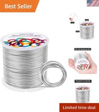 12 Gauge Aluminum Craft Wire - 100ft Bendable Sculpting Wire in Polished Silver