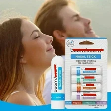 4 PC BoomBoom Nasal Inhaler Stick Energy Boost Focus Aromatherapy Essential Oil-