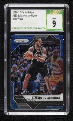 2016 Prizm Blue Wave 17/99 Kobe Bryant LaMarcus Aldridge (Guarded by ) HOF 5r6