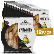 Wild Caught Gourmet Brisling Sardines in Extra Virgin Olive Oil, 4.23 Oz Can pa