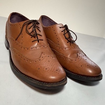 Samuel Windsor Men s 11 Wing Tip Shoes Brown Brogue Oxford Italian Leather BV126