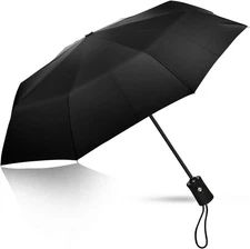 Travel Compact Umbrella Windproof Folding Rain Sun Protection Lightweight Black!