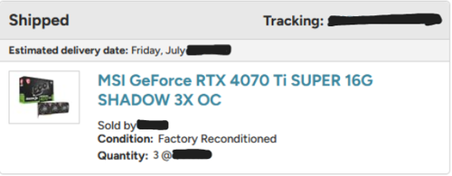 MSI GeForce RTX 4070 Ti SUPER 16GB SHADOW 3X OC GDDR6X Graphics Card GPU NVIDIA - Afbeelding 2 van 5